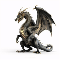 Fototapeta premium dragon isolated on a white background