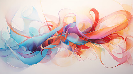Abstract Modern Connection Harmonic Flow Background Ai Generative