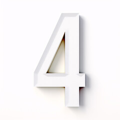 Fototapeta premium number 4 isolated on a white background