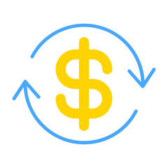 Obraz premium Exchanging Flat Icon