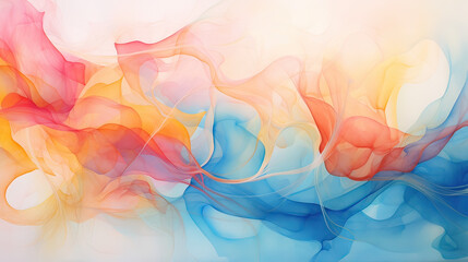Abstract Modern Watercolor Connection Harmonic Flow Background Ai Generative


