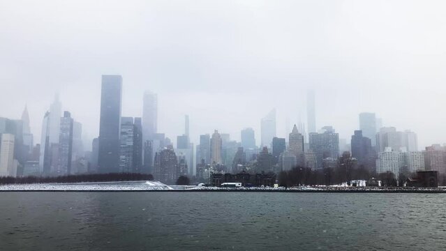 Midtown Manhattan in the snow