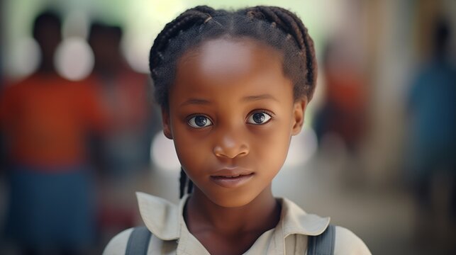 Young African girl in School 