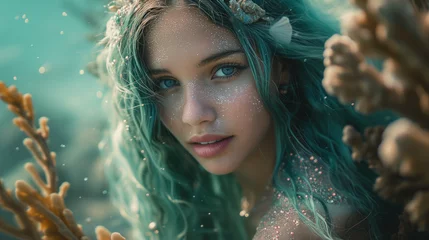 Fotobehang Mermaid portret © Susca Life