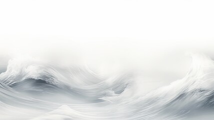 Zen with turbulent water, applying a Chinese white art effect for a bold and impactful ink painting, against a clean white background to enhance visual contrast.
