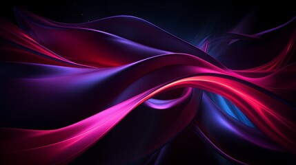 Glowing ruby and violet ribbons intertwining fantastic