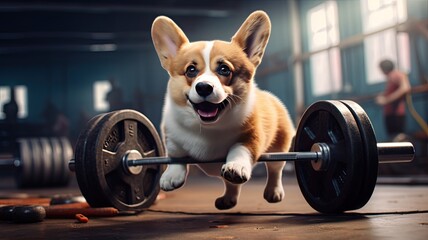 a cute smiling baby corgi, capturing the essence of innocence and joy in the style of lifelike portraiture, personification to enhance the puppy's adorable charm.