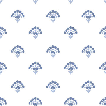 floral block print flower pattern print repeat vector file