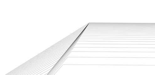 architecture building linear vector 3d illustration 