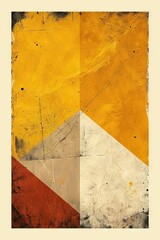A yellow and white poster with vibrant brushstrokes of golden hues dance across the canvas, evoking the joyful and carefree spirit of a child's abstract painting.