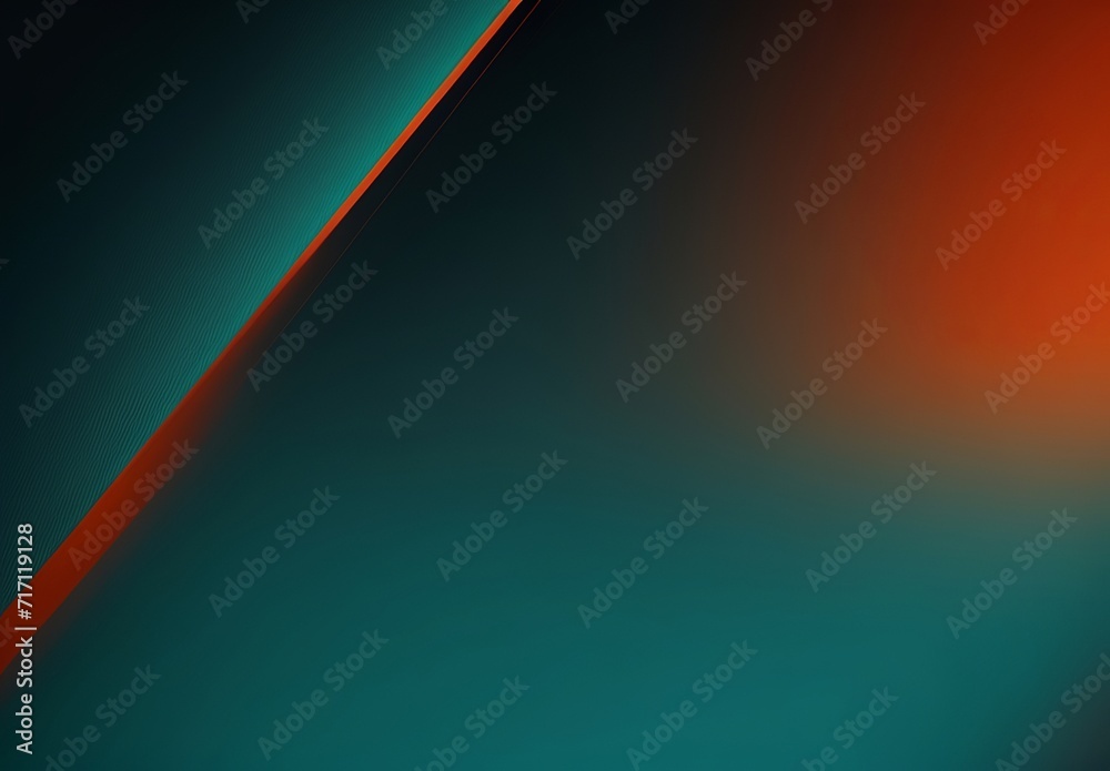 Wall mural Teal orange black color gradient background gra