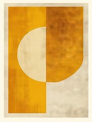 A yellow and white poster with vibrant brushstrokes of golden hues dance across the canvas, evoking the joyful and carefree spirit of a child's abstract painting.