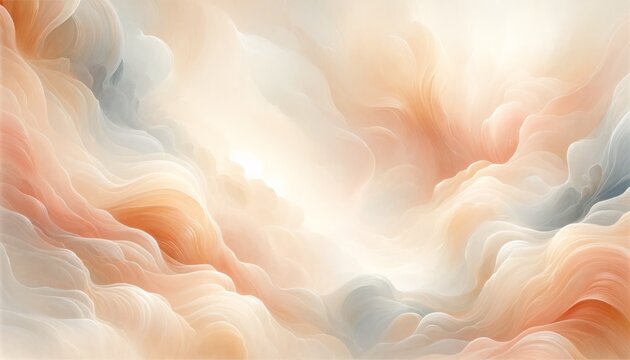 fluid dynamism of clouds at sunrise with a soft, surreal touch texture background
