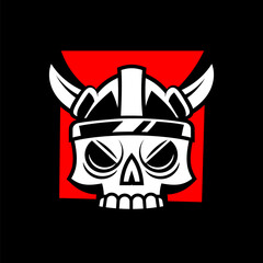 Viking God Odin Viking with Helmet, Armor on the White background,