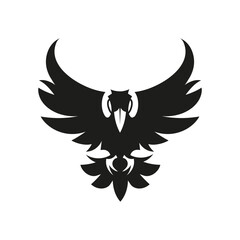Crow vector black line illustration isolated white. Sketch