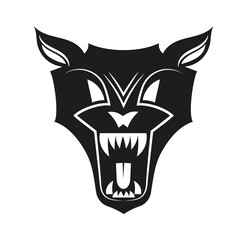 Wolf head Vector illustration. Wolf Vintage Logo Stock
