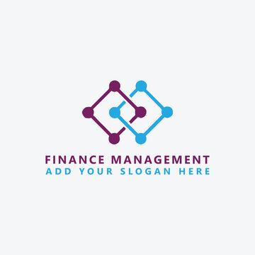 finance business management logo design vector