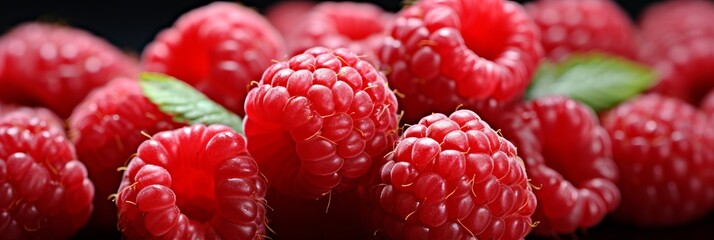 Vibrant and tempting raspberry delicacy, perfect for background banners and macros