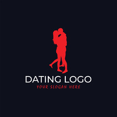 online dating website logo design vector format