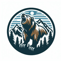 Logo illustration of a "Bear", IA generated 