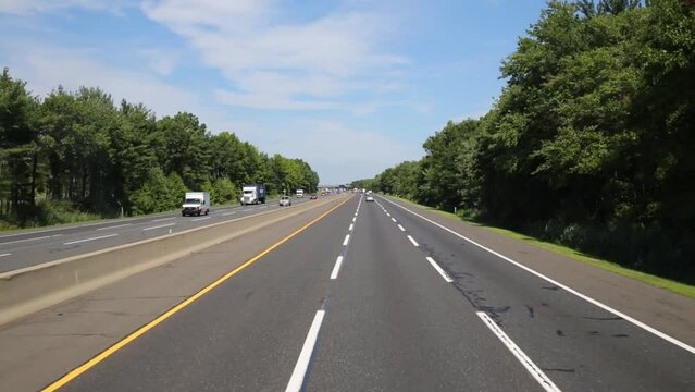 Movement through the New Jersey Turnpike, USA. 