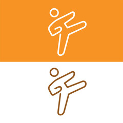 exercise line vector icon , exercising vector icon