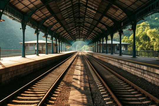 railway station,train travelling concept