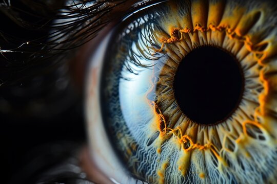 Close-up of Eye With Yellow Iris