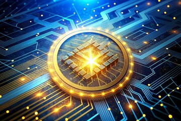 Abstract CPU and GPU Computing Power Background