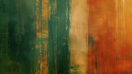 Abstract textured Irish flag in green, white, and orange
