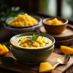 Mango Phirni - Creamy Mango Infused Rice Pudding