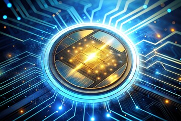 Abstract High-Tech Processor Chipset Design