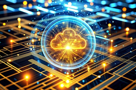 Abstract Concept Art of Cloud Computing