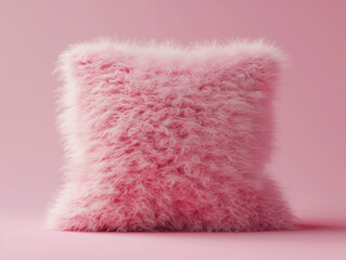 A snuggly fluffy pillow, perfect for romantic decor.