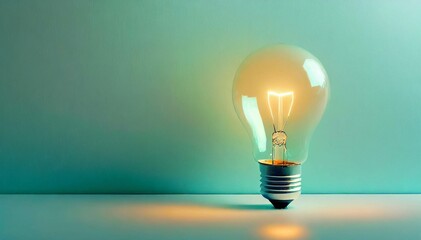 Light Bulb with background and Empty Space for Text