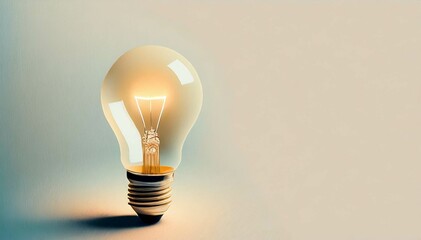 Light Bulb with background and Empty Space for Text
