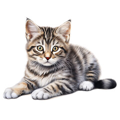 Obraz premium Tabby Cat Color Pencil Sketch