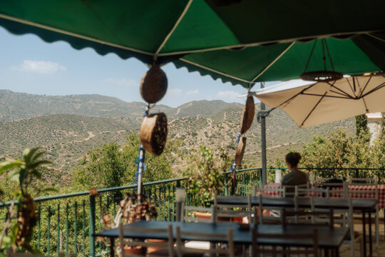 Woman Enjoying Cyprus Mountain View