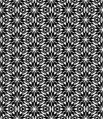 Black seamless abstract pattern. Overlay for background and backdrop. Ornamental design. PNG graphic illustration with transparent background.