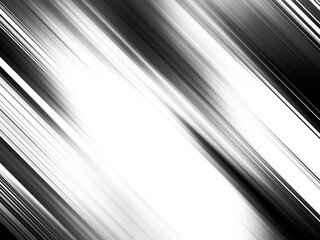 Fototapeta premium Black and white striped abstract background overlay. Motion effect. PNG graphic illustration with transparent background.