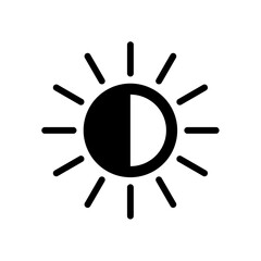 sun, brightness solar disk - vector icon