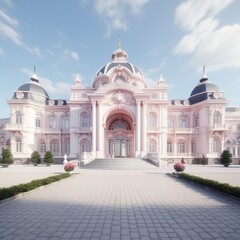 Fototapeta na wymiar 3d rendering of a luxury palace