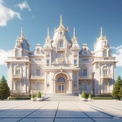 3d rendering of a luxury palace