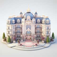 Obraz premium 3d rendering of a luxury palace