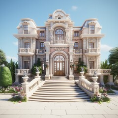 Fototapeta premium 3d rendering of a luxury palace