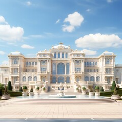 Obraz premium 3d rendering of a luxury palace
