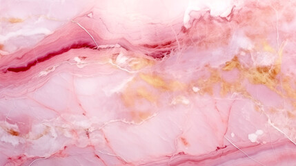 Obraz na płótnie Canvas Marble texture. Pink marble with gold veins.