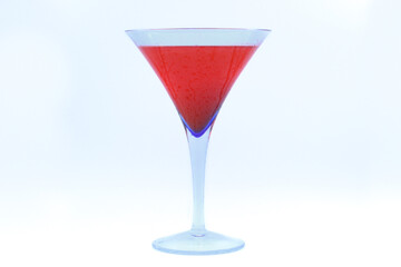 Cosmopolitan cocktail on white background