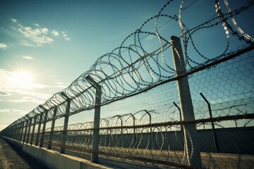 Controversial ethics surrounding barbed wire fences in correctional facilities. Generative AI