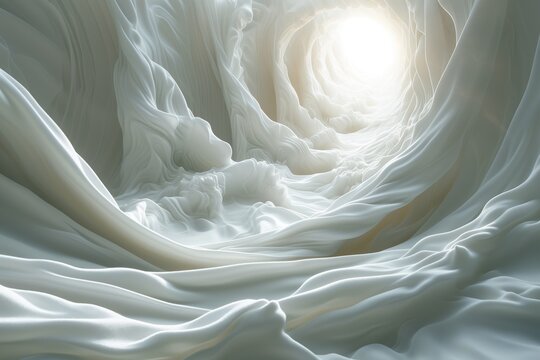 Spiritual and ethereal satin like landscape filled with purity and love